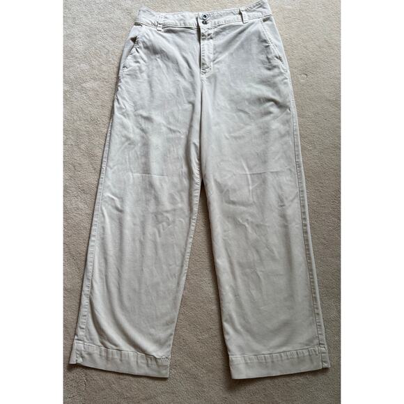 bella dahl Saige Wide Leg Crop-Capri Khaki Pants Size 28 - Picture 6 of 12